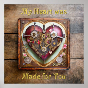 Poster Buff Red Heart Steampunk Series