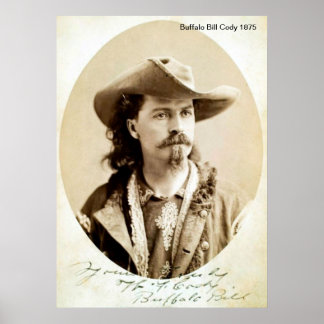 Poster Buffalo Bill Cody 1875 Imprimer