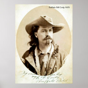 Poster Buffalo Bill Cody 1875 Print