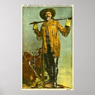 Poster Buffalo Bill Cody - Célèbre Plainsman et Scout