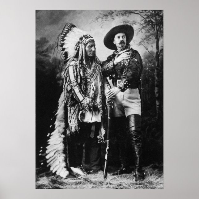 Poster Buffalo Bill Cody & Sitting Bull - Vers 1885 (Devant)