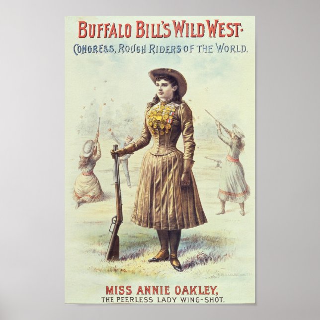 Poster Buffalo Bill Wild West Annie Oakley (Devant)