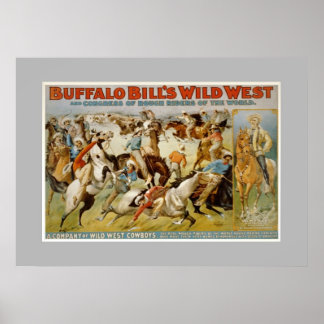 Poster Buffalo Bill wild west show, c1899.