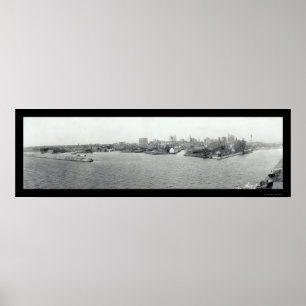 Poster Buffalo Harbour, New York Photo 1925