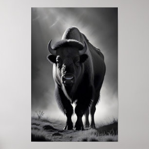 Poster Buffalo Wildlife Majestic Nature Vie Fond d'écran
