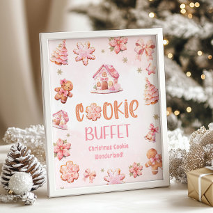 Poster Buffet biscuit Petit biscuit Noël Anniversaire