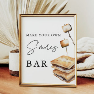 Poster Buffet Smores Faites Votre Propre Barre S'mores