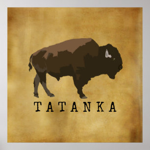Poster Buffle amérindien   Bison   Tatanka