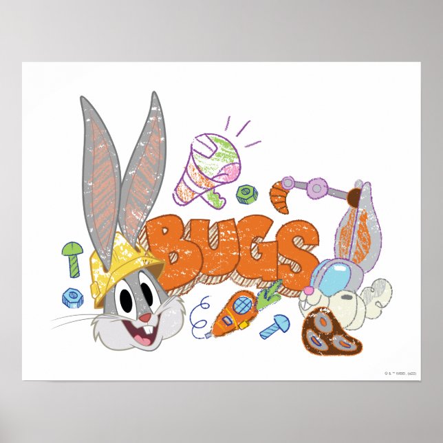 Poster BUGS BUNNY BUILDERS™| BUGS BUNNY™ Sketch Art (Devant)