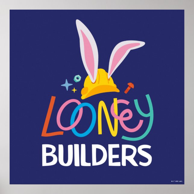 Poster BUGS BUNNY BUILDERS™| Hard Hat Stacked Logo (Devant)