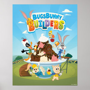 Poster BUGS BUNNY BUILDERS™ Looney Builders Glace