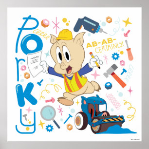 Poster BUGS BUNNY BUILDERS™  Outils de travail de Porky P
