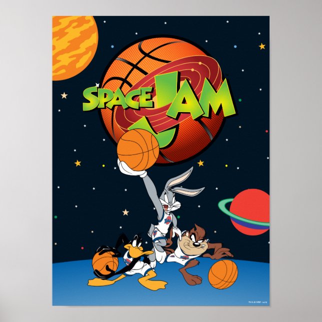 Poster BUGS BUNNY™, DAFFY DUCK™, & TAZ™ SPACE JAM™ logo (Devant)