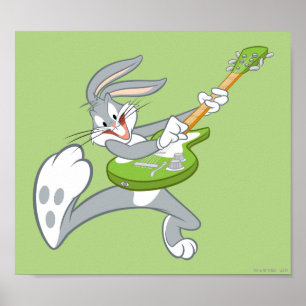 Poster BUGS BUNNY™ en train de jouer de la guitare