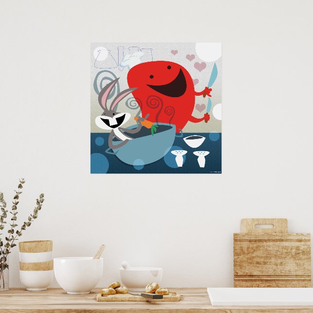 Poster BUGS BUNNY™ & Gossamer Préparation de repas Whimsi (Cuisine)
