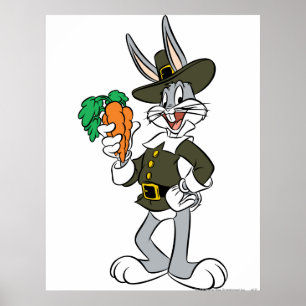 Poster BUGS BUNNY™ Pèlerin de Thanksgiving