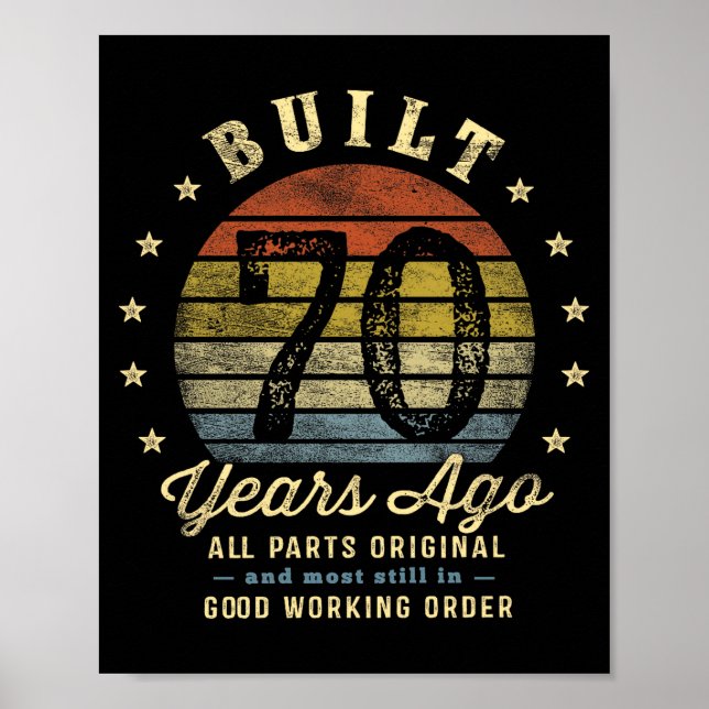 Poster Built 70 Years Ago - All Parts Original 70th Birth (Devant)