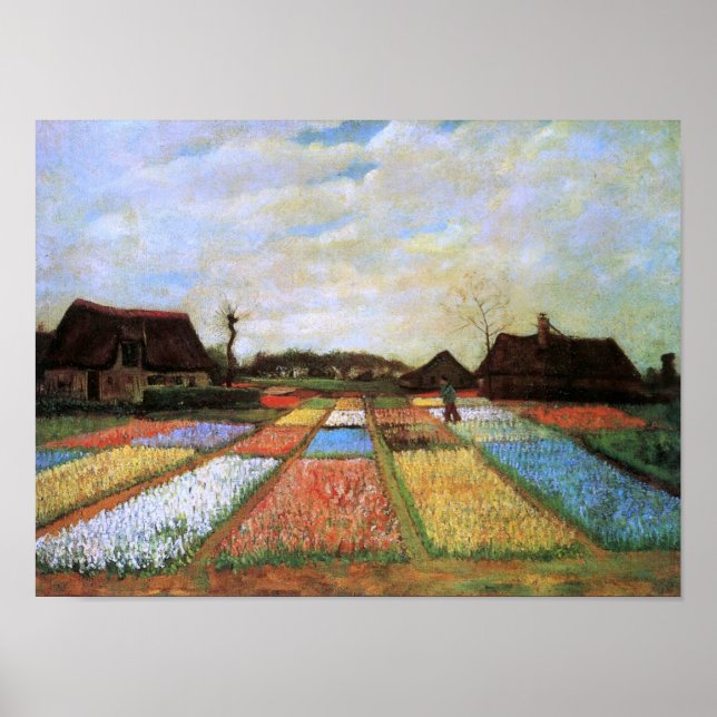 Poster Bulb Fields Holland (F186)Van Gogh Fine Art (Devant)