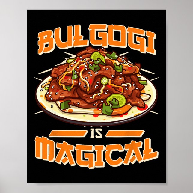 Poster Bulgogi est magique drôle déclaration coréenne Foo (Devant)
