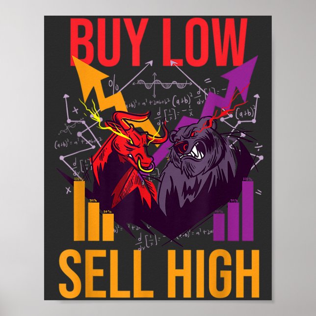 POSTER BULL MARKET ACHETER FAIBLE VENDRE HAUT MARCHÉ STOC (Devant)