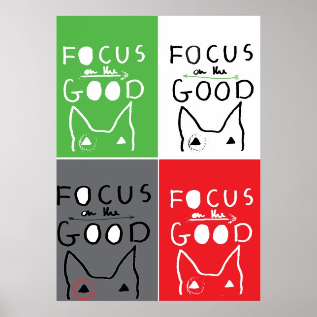 Poster Bull Terrier Pop Art Focus sur la BONNE inspiratio (Devant)