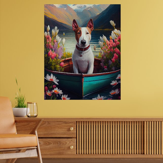 Poster Bull Terrier sur une pagaie : une aventure Pittore (Salon 2)