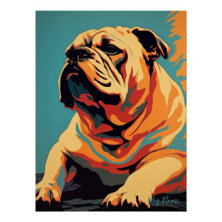 Poster Bulldog 002 - Bruno Pokopen