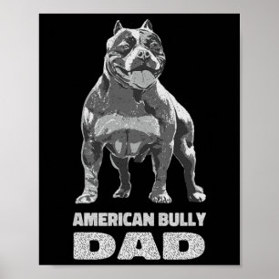 Poster Bulldog Amoureux des chiens American Bully Papa