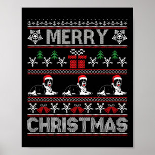 Poster Bulldog Family Correspondance drôle Vilain Sueur d