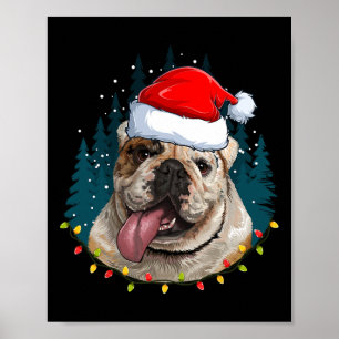 Poster Bulldog portant Noël Noël Noël Noël - Bulldog Love