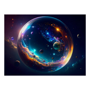 Poster Bulle cosmique Galaxie Imaginaire Art