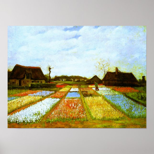 Poster Bulle Fields Holland Van Gogh Art (Devant)