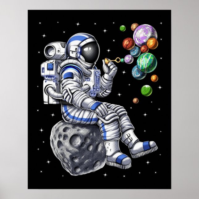 Poster Bulles d'astronautes (Devant)