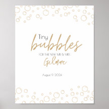 Bulles Envoyer l'affiche Gold & Black Mariage Impr