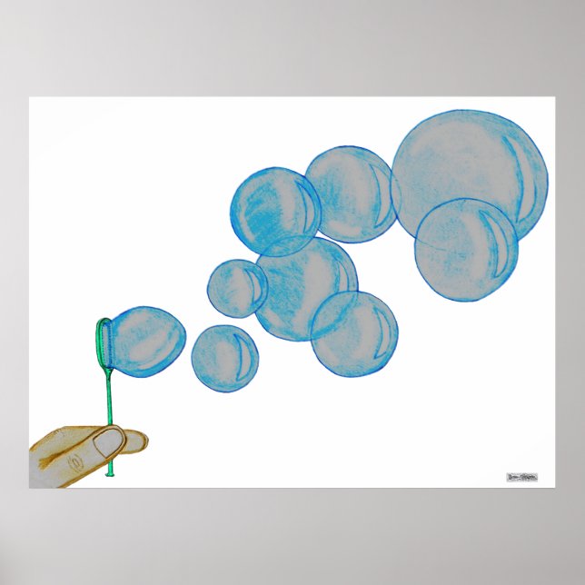 Poster Bulles soufflantes (Devant)
