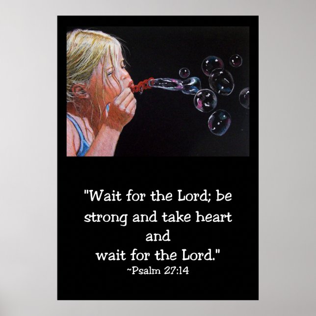 Poster Bulles soufflantes : Art original, Bible Verse (Devant)