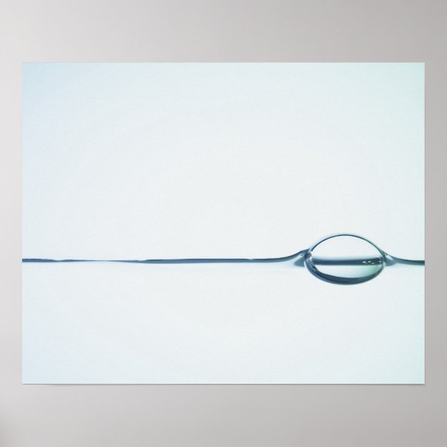 Poster Bulles sur la surface de l'eau (Devant)