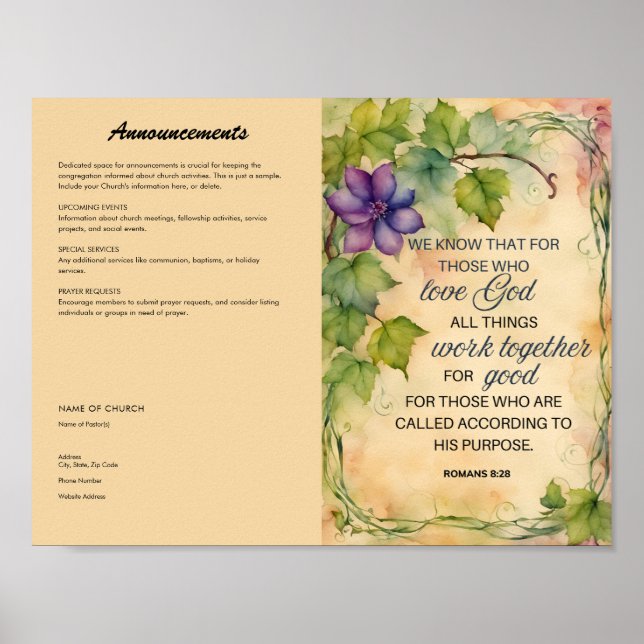 Poster Bulletin Eglise (Devant)