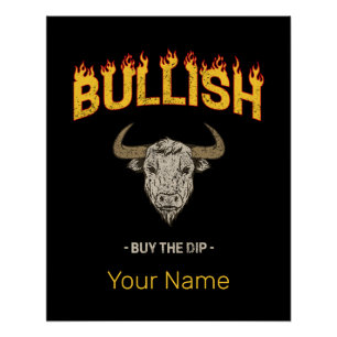 Poster Bullish Day Trader Acheter The Dip Vintage Investo