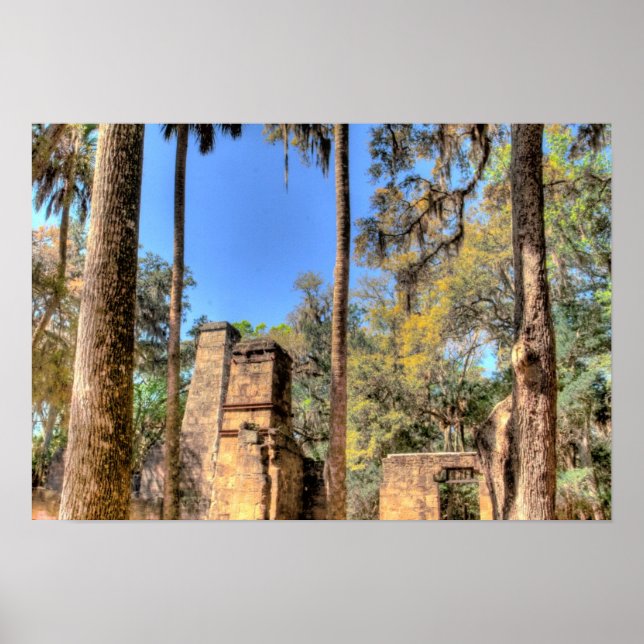 Poster Bulow Plantation, Floride (Devant)
