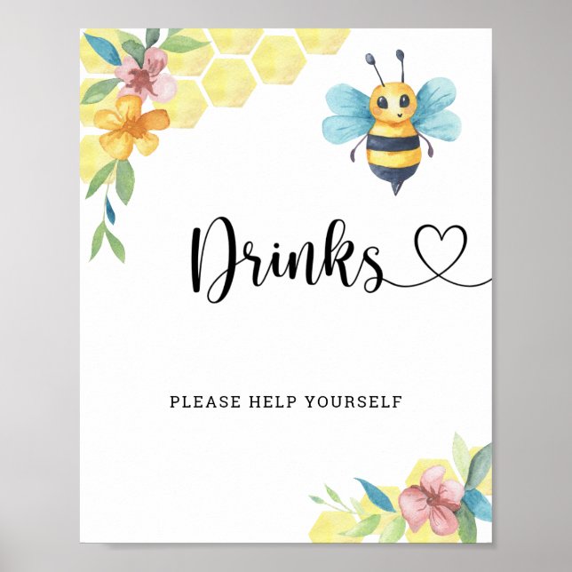 Poster Bumble Bee - Boissons, servez-vous  (Devant)