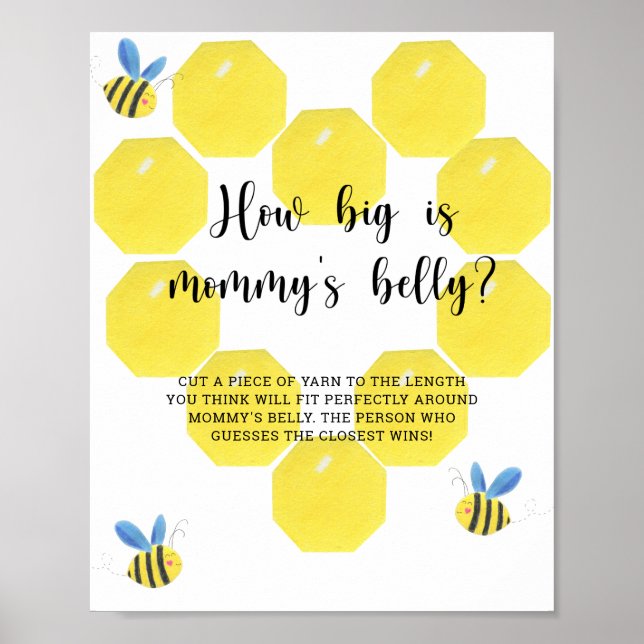 Poster Bumble bee quelle taille est le jeu du ventre de m (Devant)