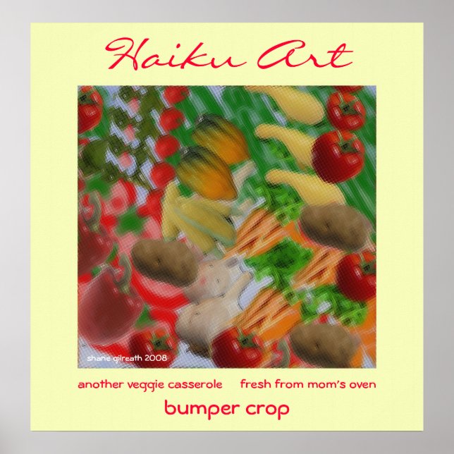 Poster Bumper Crop Haiku Art Print (Devant)