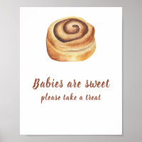 Bun à la cannelle Baby shower Les bébés sont doux