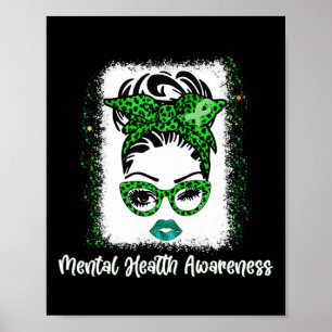 Poster Bun Mental Health Awareness Ribbon Mois Mai 2022