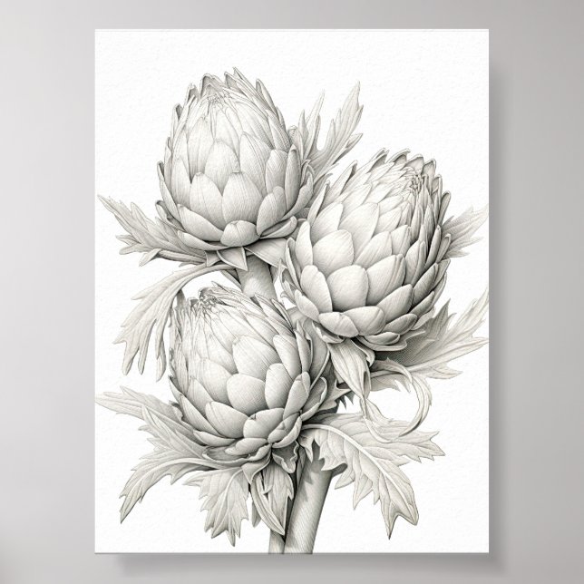 POSTER BUNCH OF ARTICHOKES (Devant)