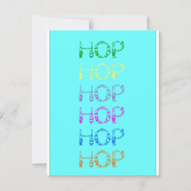 Poster Bunnies Carte de voeux Pâques Hop (Devant)