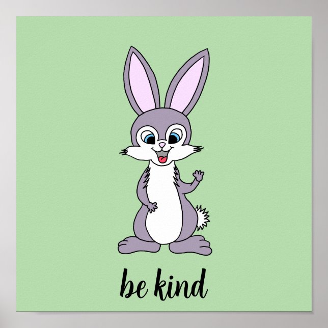 Poster Bunny "Be Kind" (Devant)
