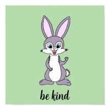 Poster Bunny "Be Kind"