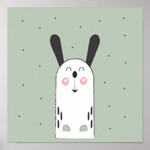 Poster Bunny Cute Cartoon Kids Baby